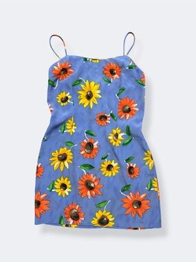 90s sunflower dress American Apparel